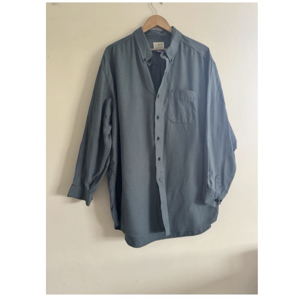 L.L. Bean Xxl Men's Flannel Button Down Shirt Thick Heavy Cotton Rustic Rugged